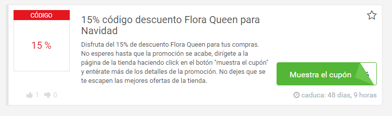 descuentos flora queen