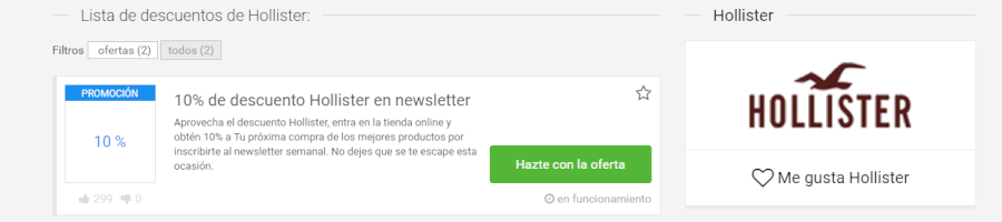 promociones y descuentos de la tienda online hollister promociones hollister