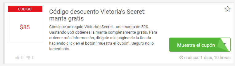 descuentos victoria secret