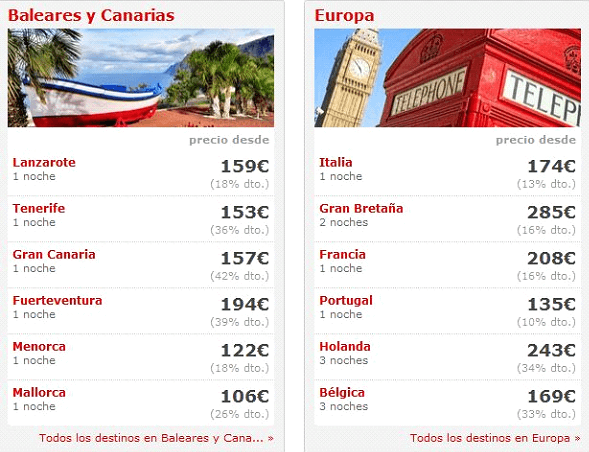 Viajes Low-cost con las ofertas promocionales Atrapalo