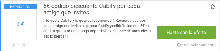Codigos descuento Cabify Código descuento Cabify