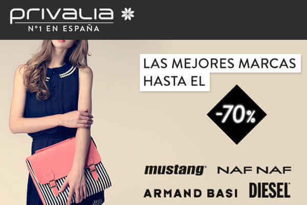 En Privalia puedes ahorrar hasta el 70%