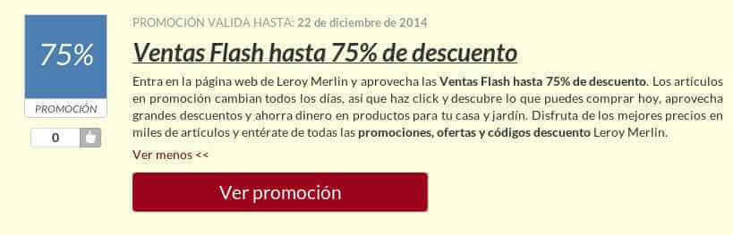 Código descuento Leroy Merlin