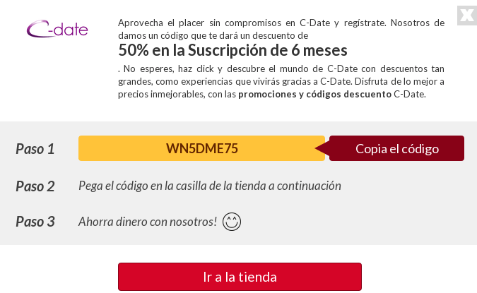 Código promocional C-Date, aprovecha los encuentros casuales y ahorra dinero