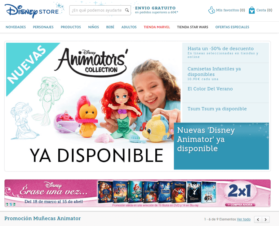 tienda oficial de Disney Store