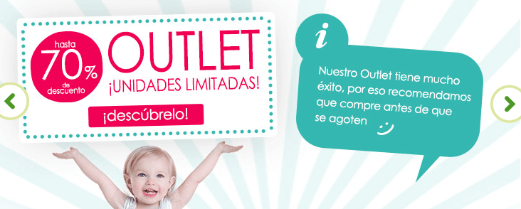 La tienda por ejemplo ofrece muchas promociones en su Outlet y mas con vales descuento Eurekakids