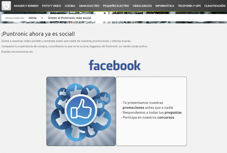 puntronic en facebook