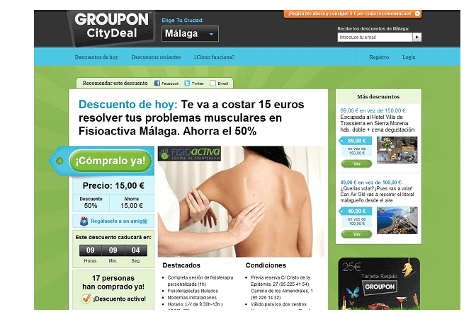 Codigo promocional Groupon en servicios y productos que usted puede pagar mucho menos universalmente accesibles.