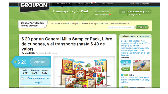 Codigo descuento Groupon ofrecen grandes descuentos para tus compras.