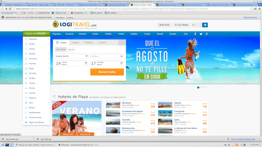 Página principal Logitravel - grandes ahorros en tus vacaciones