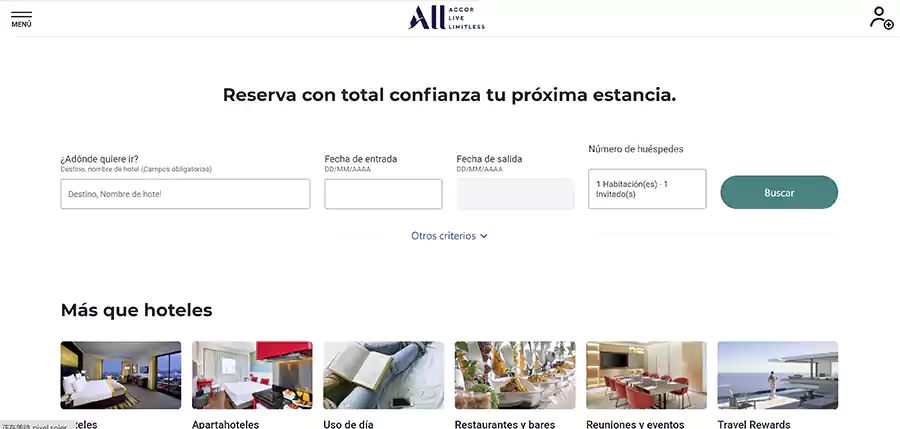 pagina de inicio accorhotels