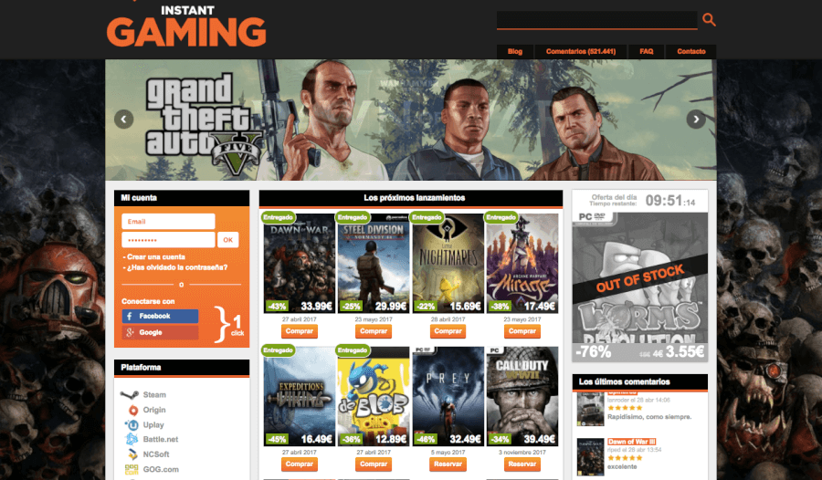 Código descuento Instant Gaming en Junio 2022