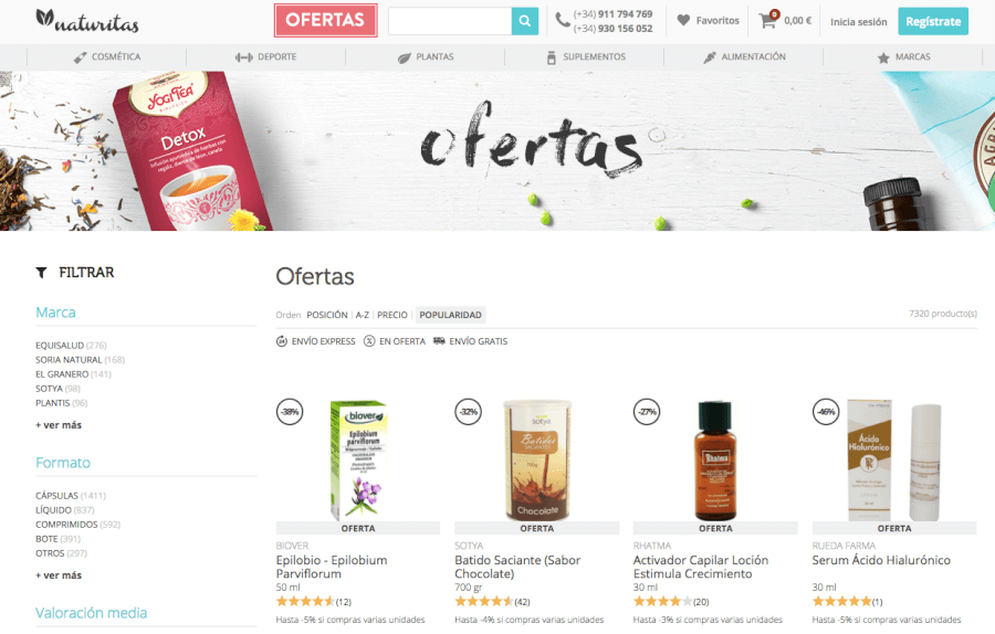 ofertas naturitas