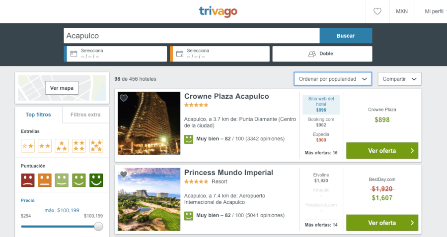 oferta Trivago