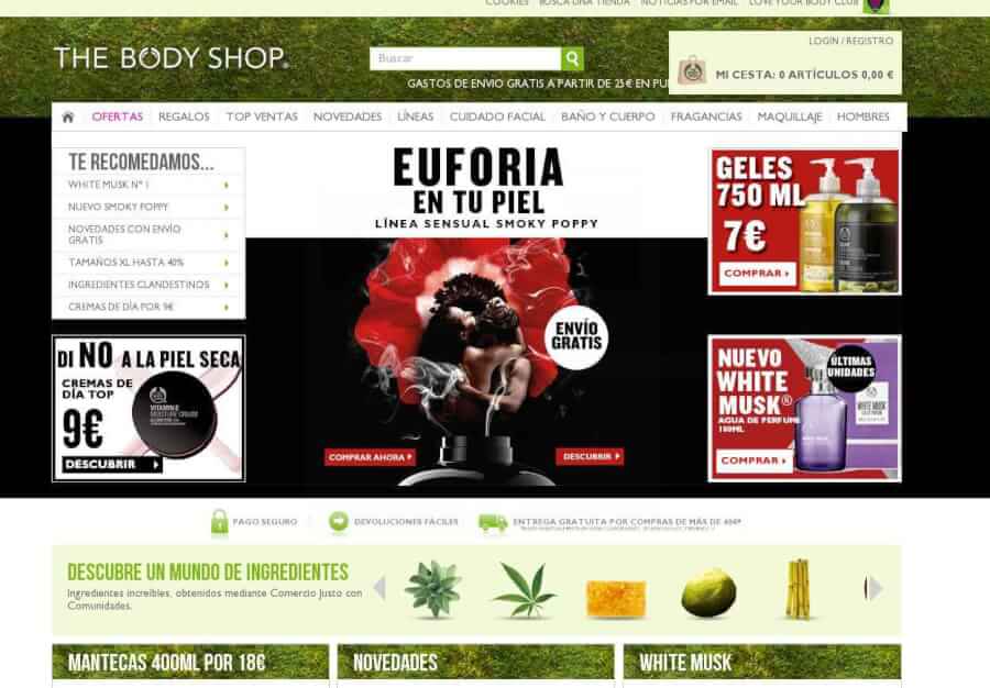 Visita la tienda online de The Body Shop y aprovecha las promociones