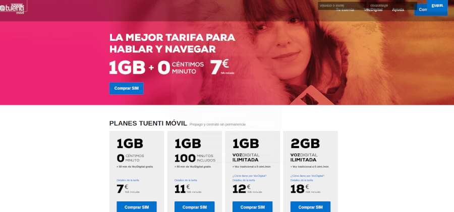 Visita la página web de Tuentti Móvil y compra tu sim ya