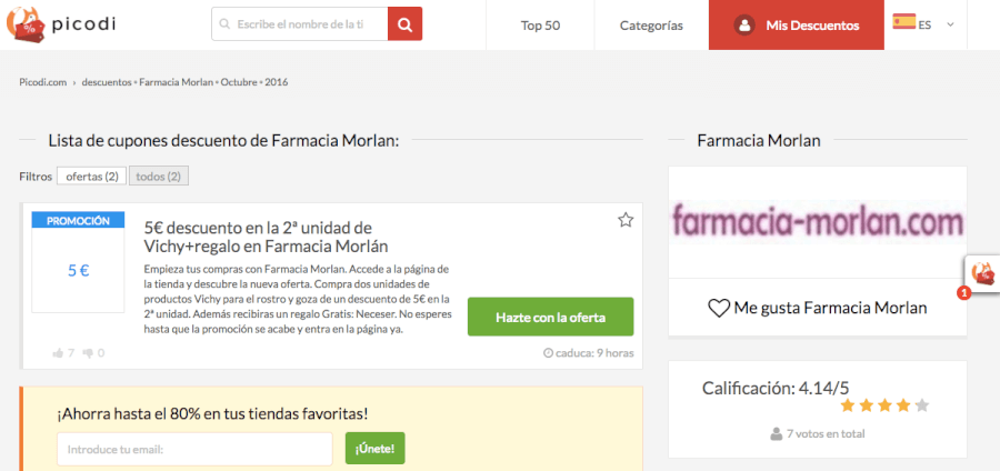 descuentos farmacia morlan