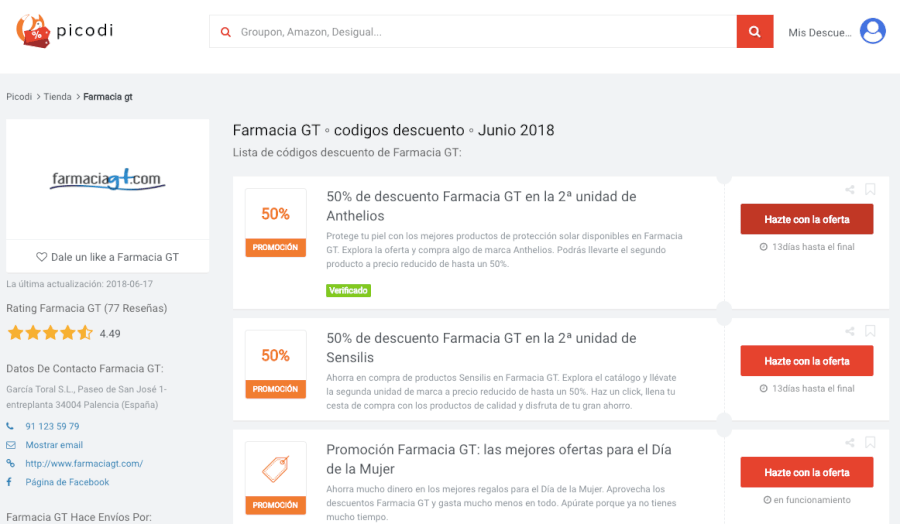 promociones farmacia gt en Usuariocupon
