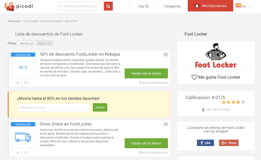 ofertas footlocker