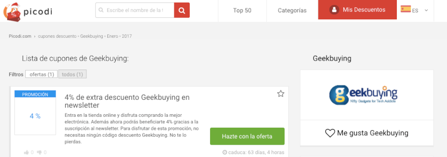 codigos descuento Geekbuying