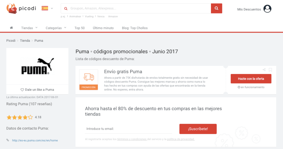 descuentos puma