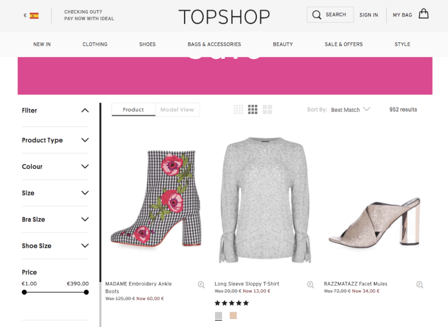 tienda topshop