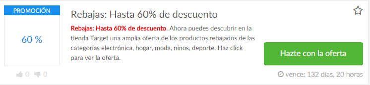cupón de descuento Target
