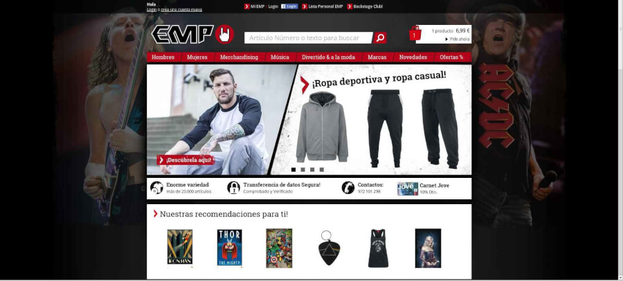 Tienda online de Rock, Heavy Metal, Punk, y más.