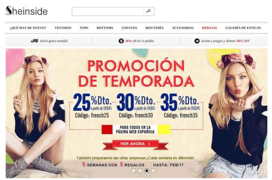 Tienda Online Sheinside - Moda Barata en Internet