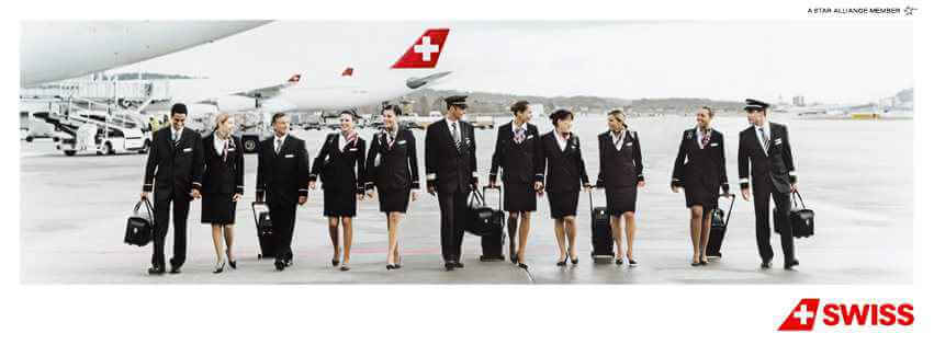 Tripulación de SWISS Airlines