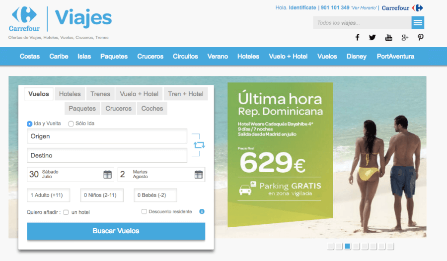 viajes carrefour homepage