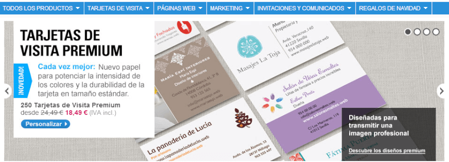 Imprima tu tarjetas con cupones descuento Vistaprint