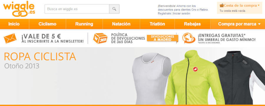 Wiggle- tienda muy grande de deporte