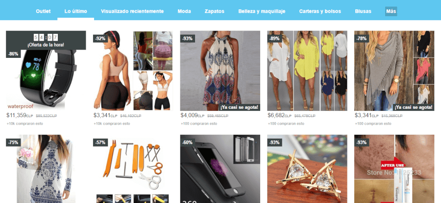 ofertas de Wish