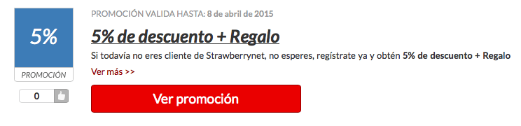 Disfruta de las promociones y códigos descuento en Strawberrynet