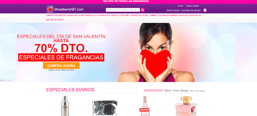 Entra en la página web de Strawberrynet y aprovecha los descuentos