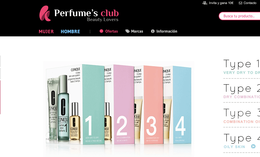 pagina home perfume's club