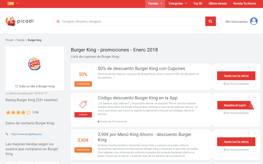 burgerking ofertas Usuariocupon