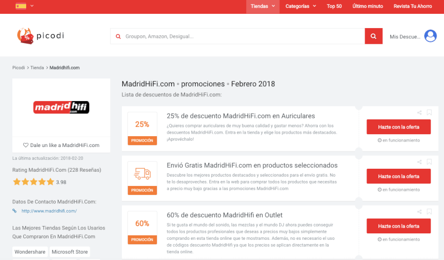 ofertas madridhifi Usuariocupon